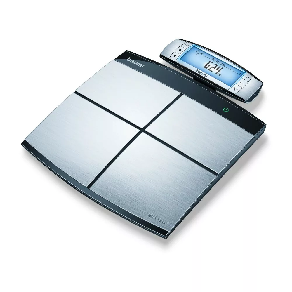 Beurer Glass Body Analysis Scale Measures Weight, Fat, Water and